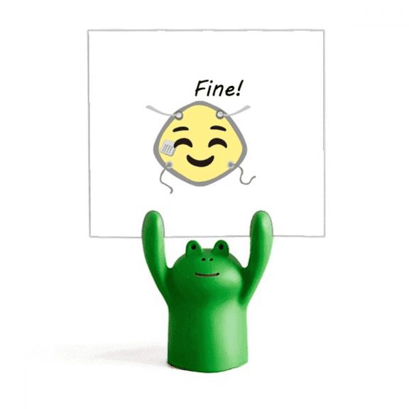 Good Mood Face Expression Fain Memo Holder Cartoon Animal Frog Stand Decoration