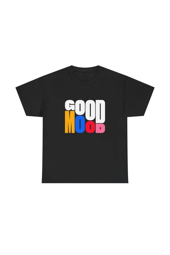 Good Mood Positive Energy Minimal Quote Aesthetic Graphic Unisex T-Shirt, up to size 5XL