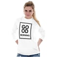 thumbnail image 1 of Good Morning Awake Fashion Stylish Women Plus Size Long Sleeve Graphic Tee Brisco Brands 2X, 1 of 5