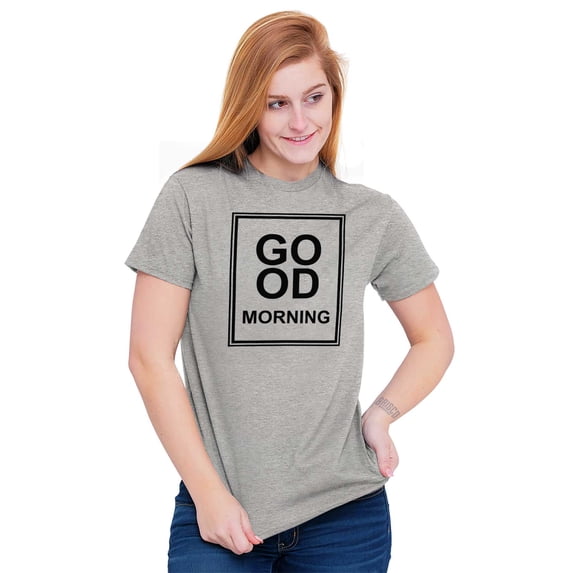 Good Morning Awake Fashion Stylish Women's Graphic T Shirt Tees Brisco Brands M