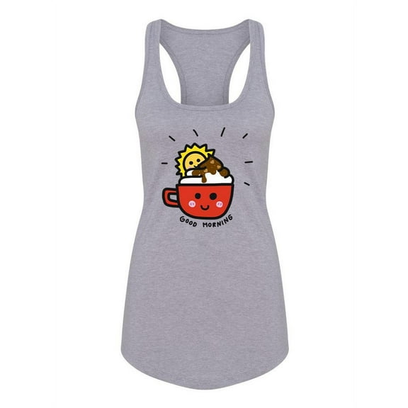 Good Morning Coffee Racerback Tank Women -Image by Shutterstock, Female x-Small
