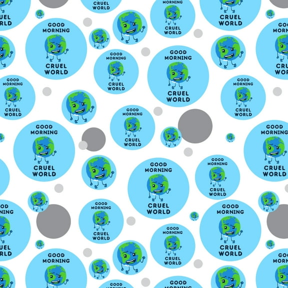 Good Morning Cruel World Funny Humor Premium Gift Wrap Wrapping Paper Roll