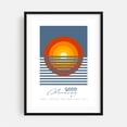 thumbnail image 1 of Good Morning Minimal Modern Poster Design. - Illustration Geometric Sunset Minimalist Modern Art Abstract Quote Retro Black Framed Wall Art Print 12 x 16 inches, 1 of 7