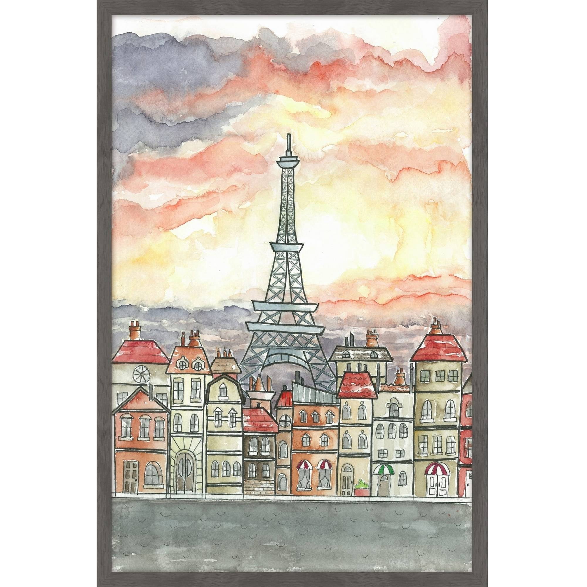 "Good Morning Paris" Framed Painting Print