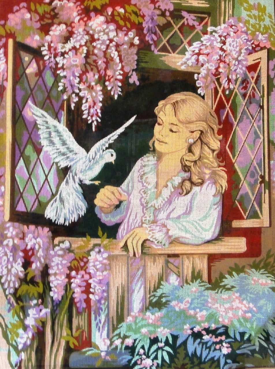 "Good Morning" Printed Canvas for  Needlepoint Tapestry Gobelin  Embroidery Gobelin L C937