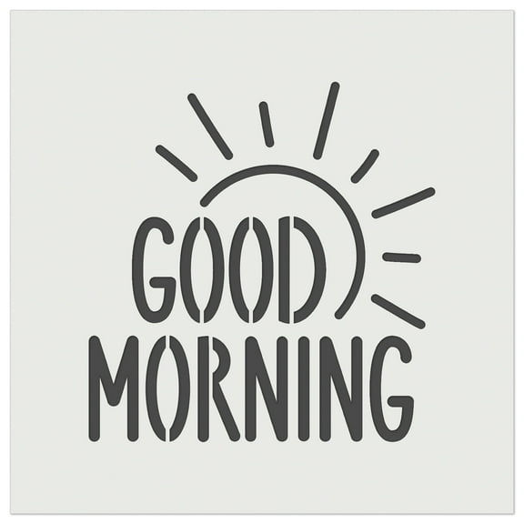 Good Morning Sun DIY Cookie Wall Craft Stencil - 3.5 Inch