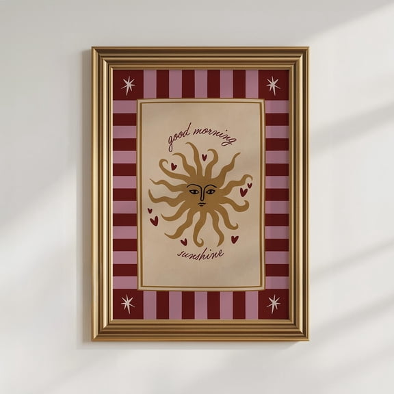 Good Morning Sunshine Sun Nursery Wall Print Decor Art