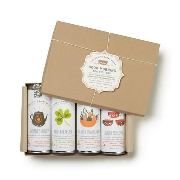 Good Morning Tea Gift Box - 4 Tins, 6 Tea Bags per Tin