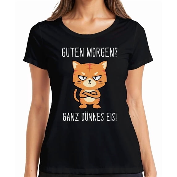 Good Morning Very Thin Ice Cream Grumpy Cat Morning Grumpy Saying Shirt