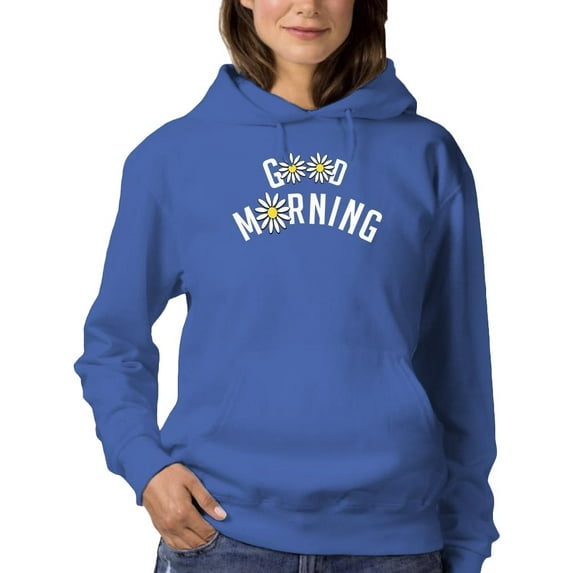 Good Morning W Daisies Hoodie Women -Image by Shutterstock, Female 3X-Large