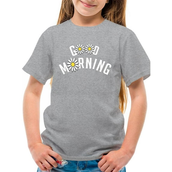 Good Morning W Daisies T-Shirt Juniors -Image by Shutterstock, x-Small