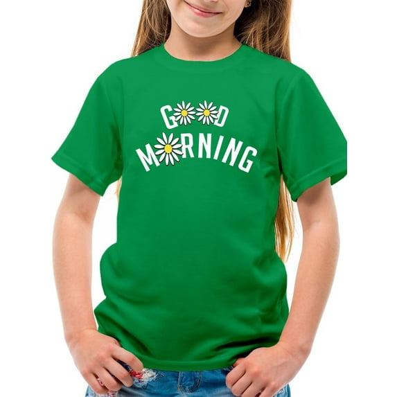Good Morning W Daisies T-Shirt Juniors -Image by Shutterstock, x-Small