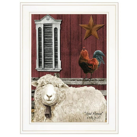 TrendyDecor4U Good Morning By Billy Jacobs Framed Print BJ1055-226G