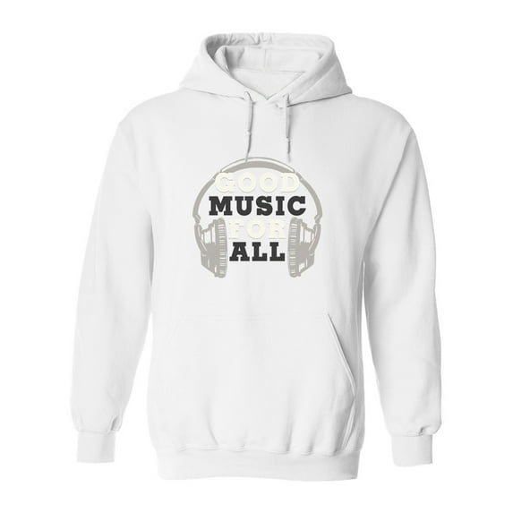 Good Music For All. Hoodie Men -Image by Shutterstock, Male Large