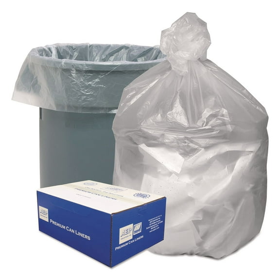 Good 'N Tuff High Density Waste Can Liners 56gal 14 Microns 43 x 46 Natural 200/Carton GNT4348
