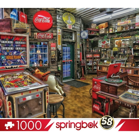 Springbok Good Nabor Stores 1000 Piece Jigsaw Puzzle – Vintage Neighborhood Storefront Scene, Challenging Puzzle for Adults