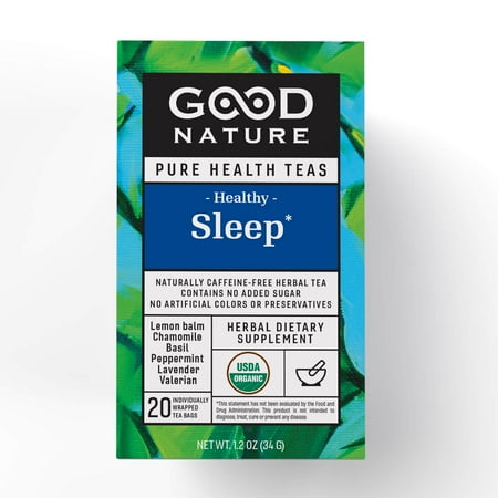 Good Nature Organic Healthy Sleep Tea 20 Individually Wrapped Bags Pack Of 6