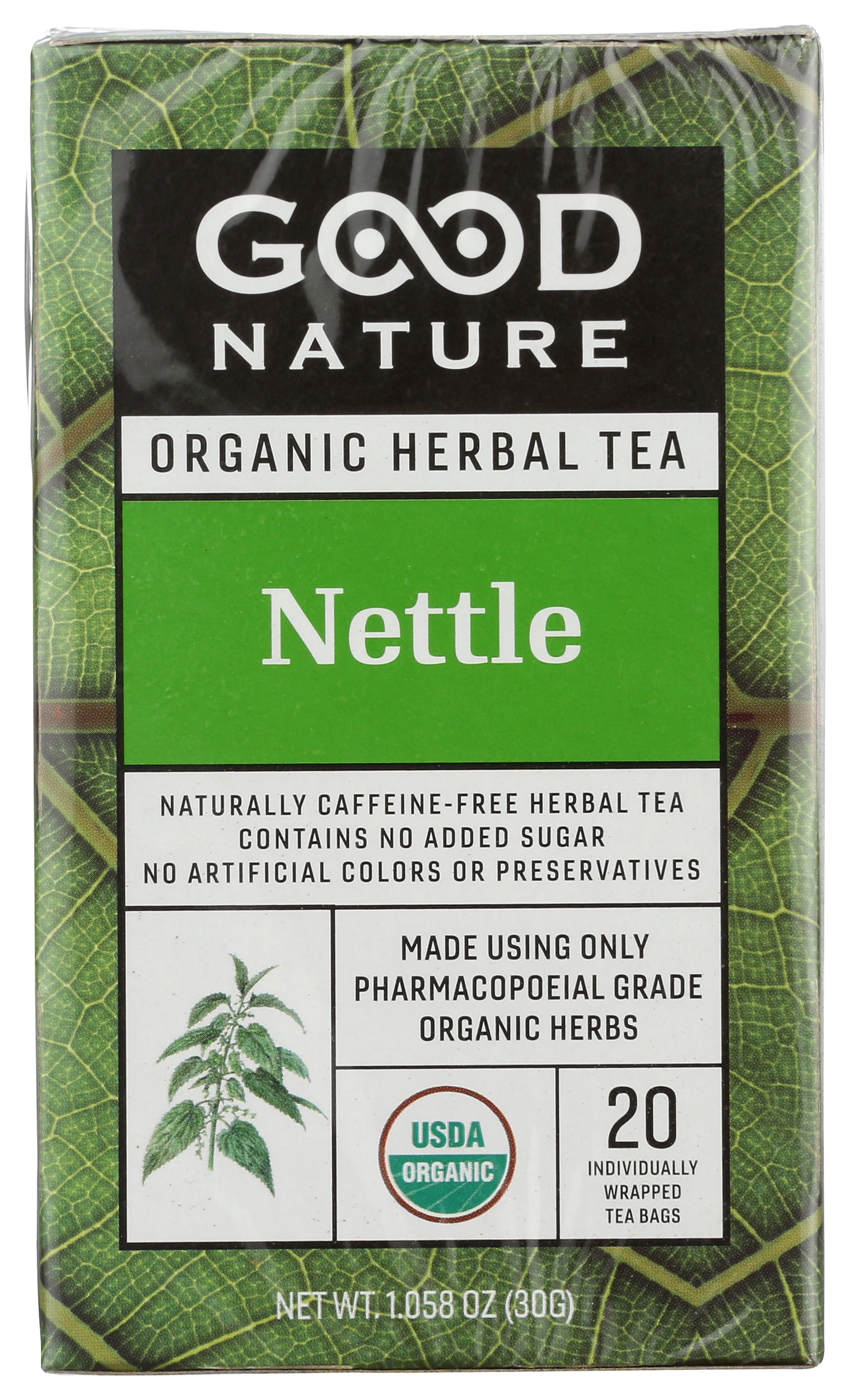 Good Nature Organic Herbal Tea, Nettle, 30G, Pack of 6