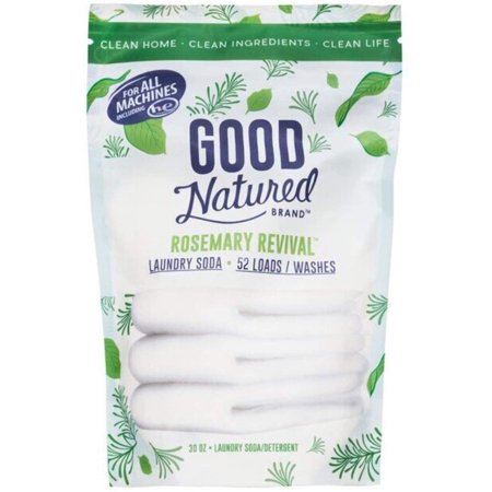 Good Natured Brand Laundry Soda, Rosemary Revival - 30oz (52 Loads) - High Efficiency Laundry Detergent Powder Made With Simple Ingredients