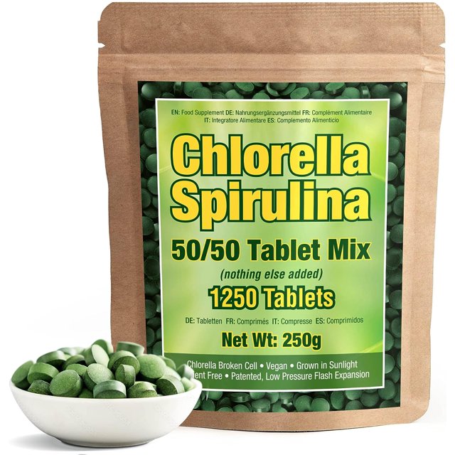 Good Natured Premium Chlorella Spirulina Tablets, NonGMO, Vegan