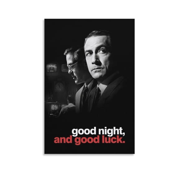 Good Night, And Good Luck Movie Poster Canvas Art Poster and Wall Art Picture Print Modern Family bedroom Decor Posters 16x24inch(40x60cm)