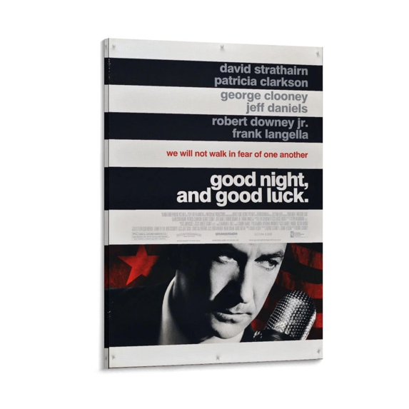 Good Night, And Good Luck Movie Poster Canvas Poster Wall Art Picture Prints Hanging Photo Gift Decor Home Posters Artworks 24x36inch(60x90cm)