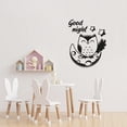 thumbnail image 1 of Good Night - Bed Time Quotes Cute Little Baby Owl Smiling Moon Stars Silhouette Vinyl Design Wall Sticker Art Decal Boys Girls Kids Room Bedroom Nursery Kinder Decor Decoration Size (30x22 inch), 1 of 3