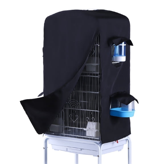 Good Night Bird Cage Cover for Large Bird Cage,with 4 Access Windows -Insulated Birdcage Cover with Dust Protection- Fits Parakeet