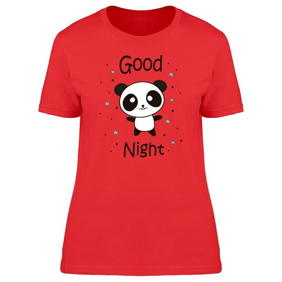 Good Night Cool Panda Doodle T-Shirt Women -Image by Shutterstock, Female Large
