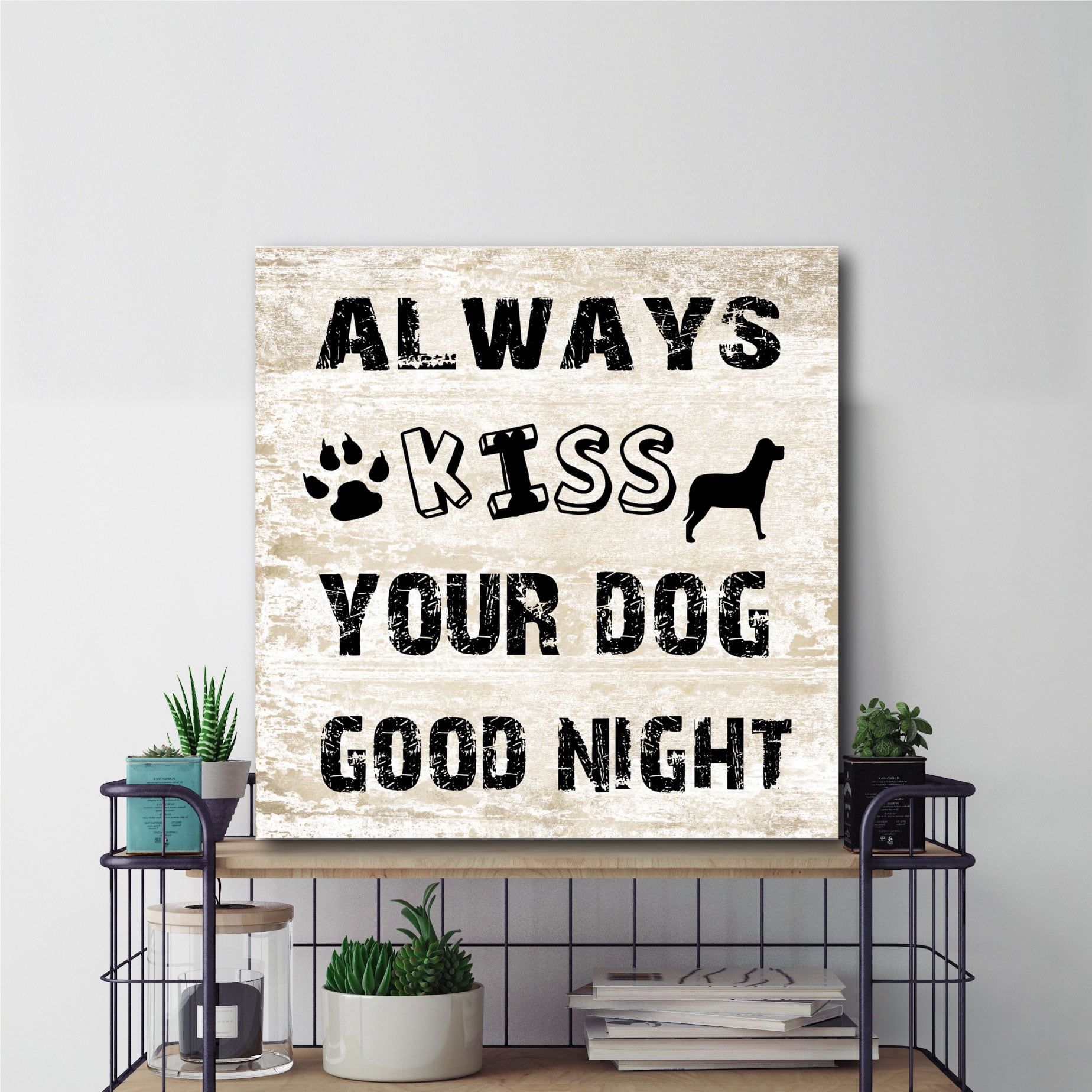 Good Night Doggy Gallery-Wrapped Canvas Wall Art, 16x16