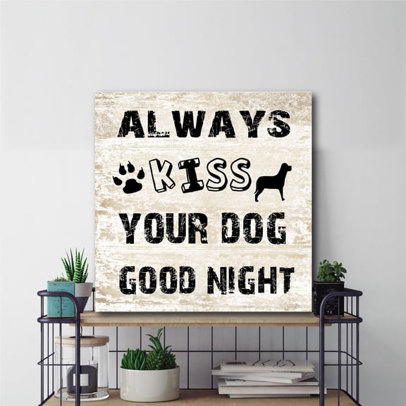 Good Night Doggy Gallery-Wrapped Canvas Wall Art, 16x16