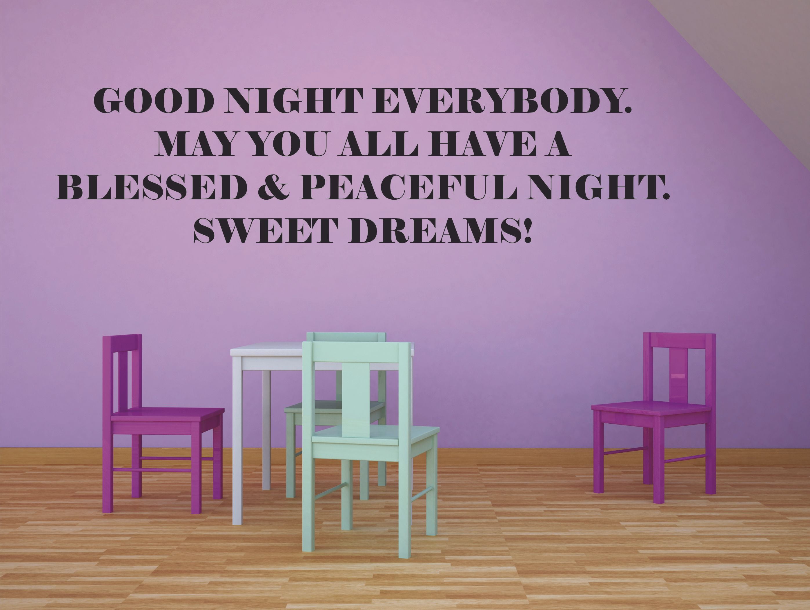 Good Night Everybody Sweet Dreams Quotes Sleep Quote Saying Wall Decal  Vinyl Sticker Design for Girls Boys Kids Room Bedroom Nursery Kindergarten  Home Decor Mural Wall Art Decoration Size (12x20 inch) -, image size:2794x2105