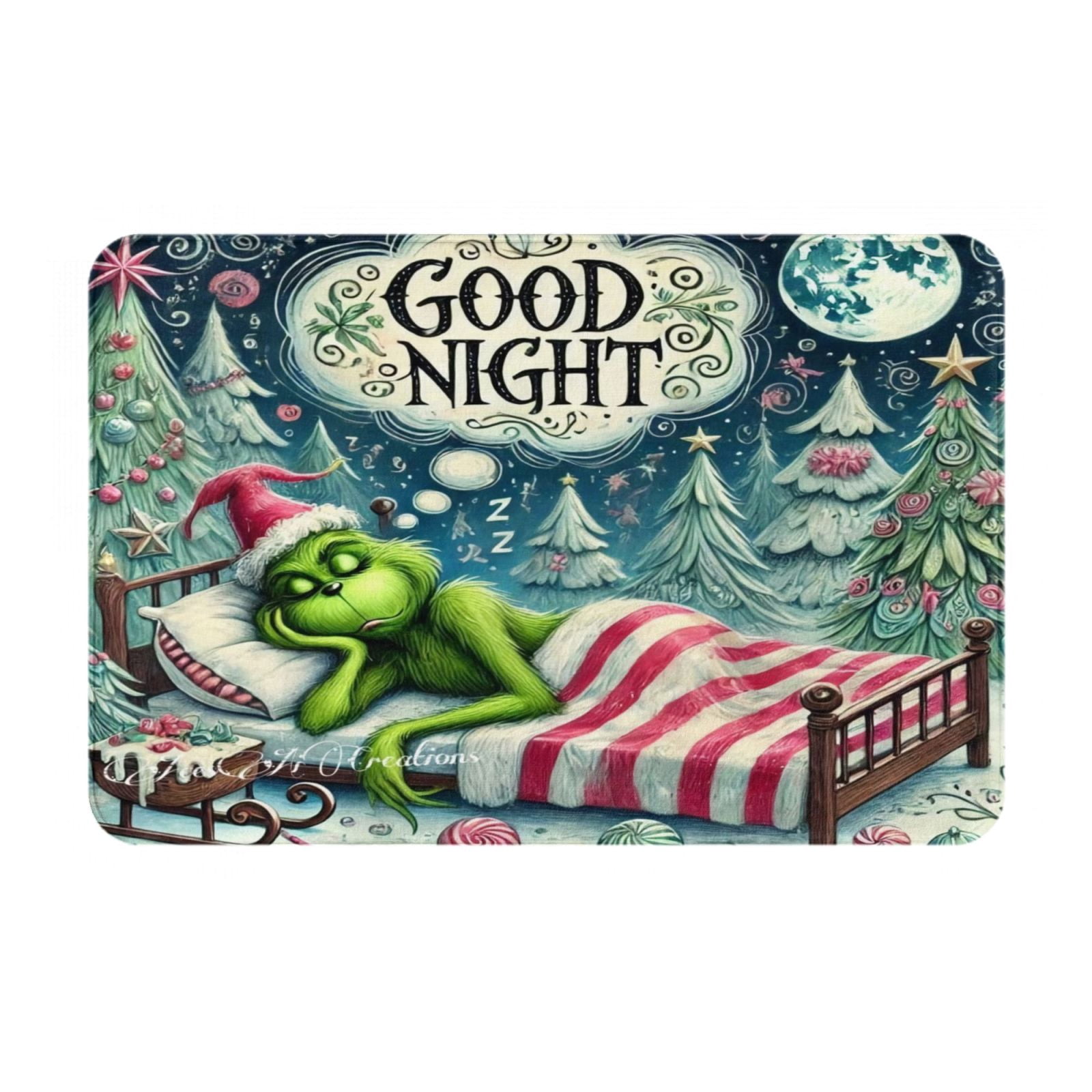 Good Night Grinch Kitchen Rugs,Bathroom Rugs,Bath Mat,Kitchen Mats for ...