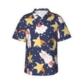 thumbnail image 1 of Good Night Rabbit And Star Hawaiian Shirts For Men, Summer Short-Sleeve Relaxed-Fit Button-Down Shirts Small, 1 of 8