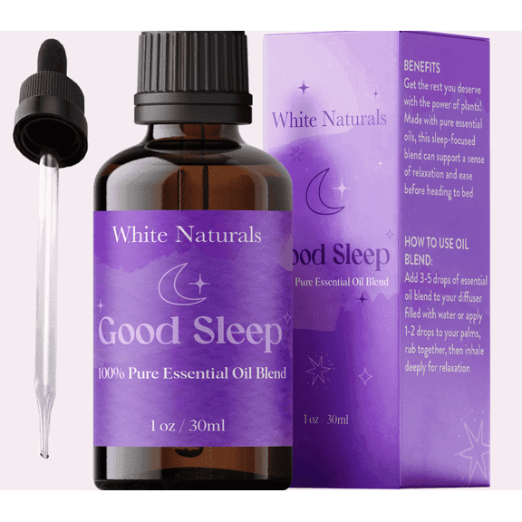 Good Night Sleep Essential Oil Blend Calming Aromatherapy Oil for Restful Nights & Relaxation, 100% Pure & Natural Essential Oils for Peaceful Sleep, 1oz