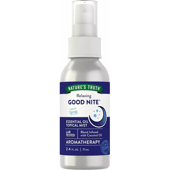 Good Nite Essential Oil Mist | 2.4 fl oz | Calming Sleep Blend | for Topical Use, Yoga, Aroma Spray | by Nature's Truth