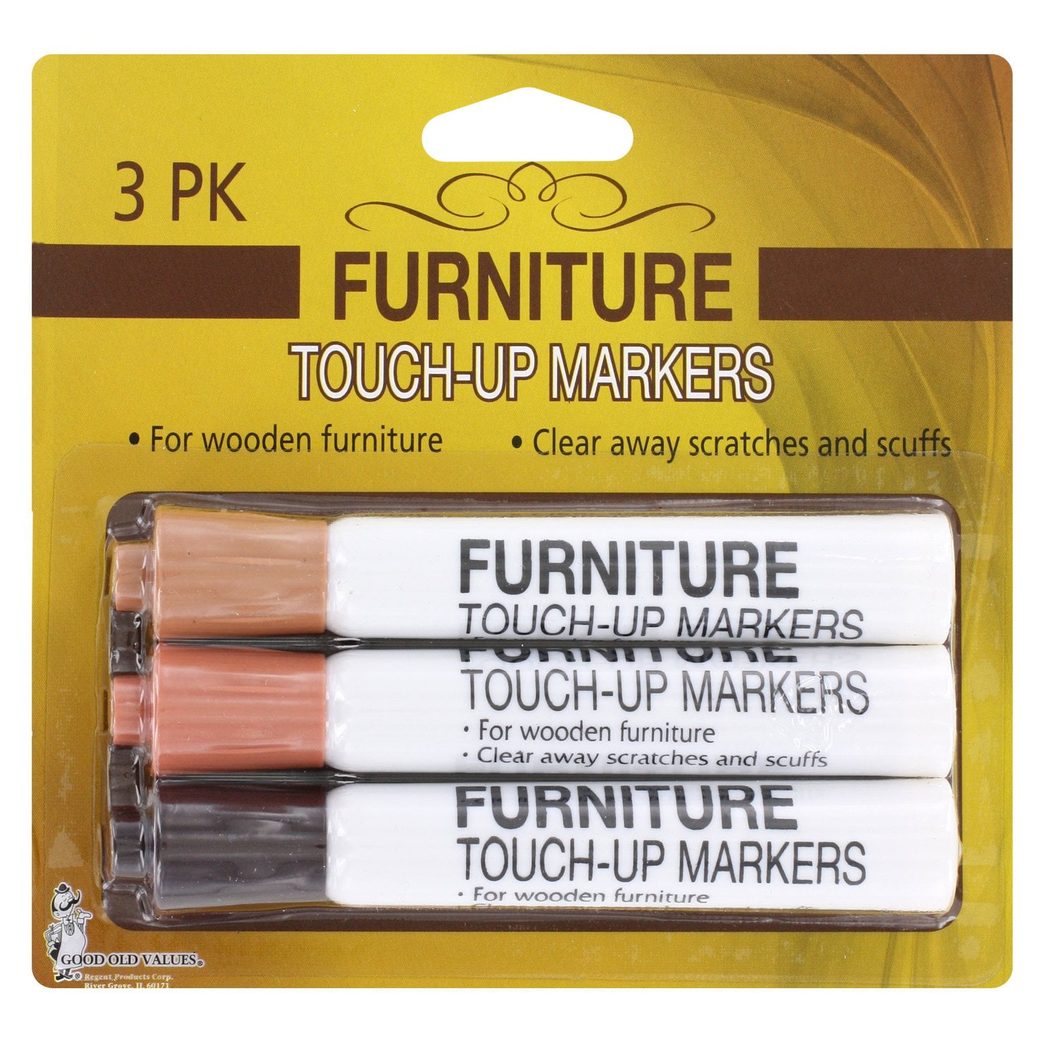 Wood markers easily erase scuffs, scratches on furniture