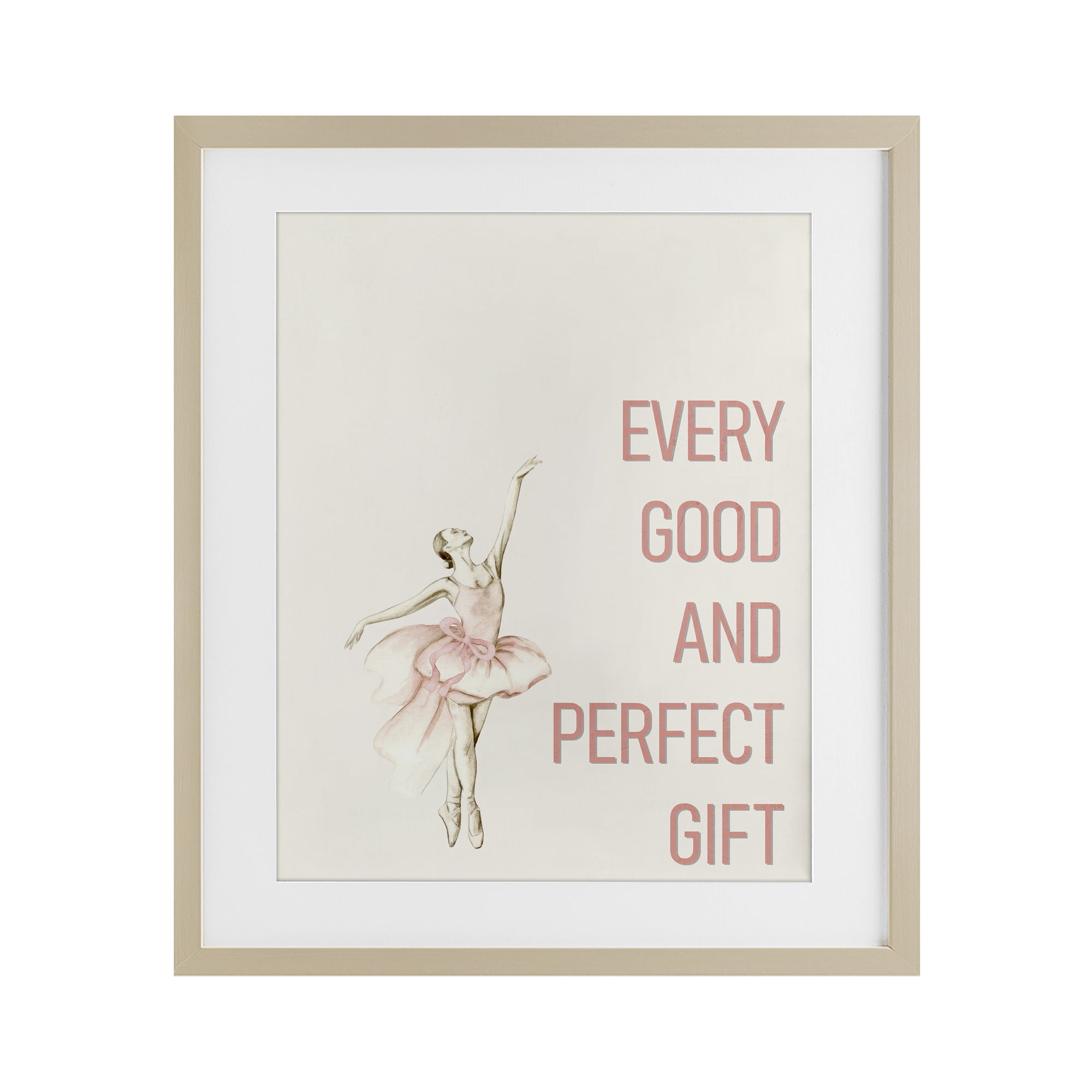 Good & Perfect Gift Ballerina Birch Framed Print Under Glass, design by Kim Allen