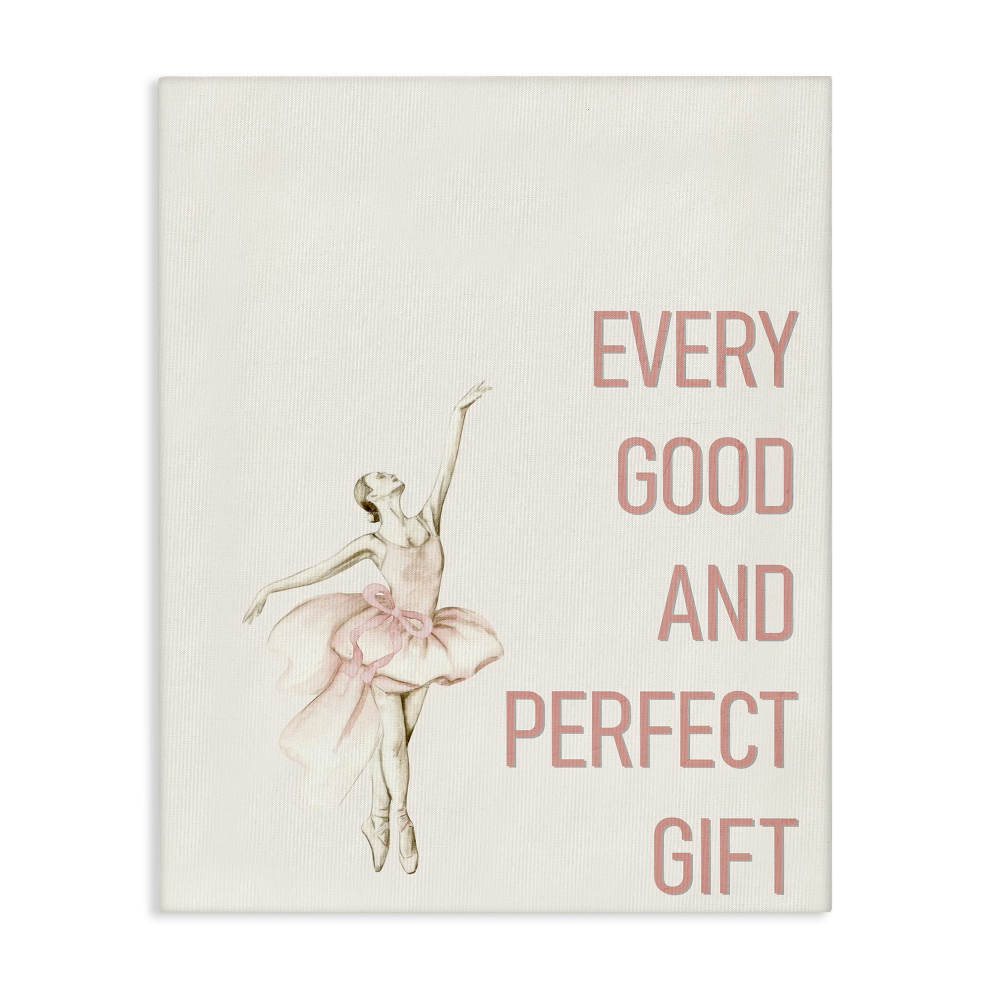 Good & Perfect Gift Ballerina Canvas Wall Art, design by Kim Allen