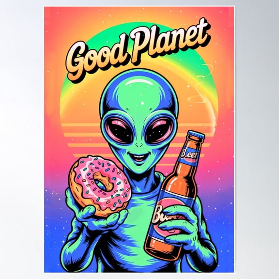 Good Planet Poster Wall Art, Modern Wall Decor For Living Room Bedroom, 24x36 UNFRAMED