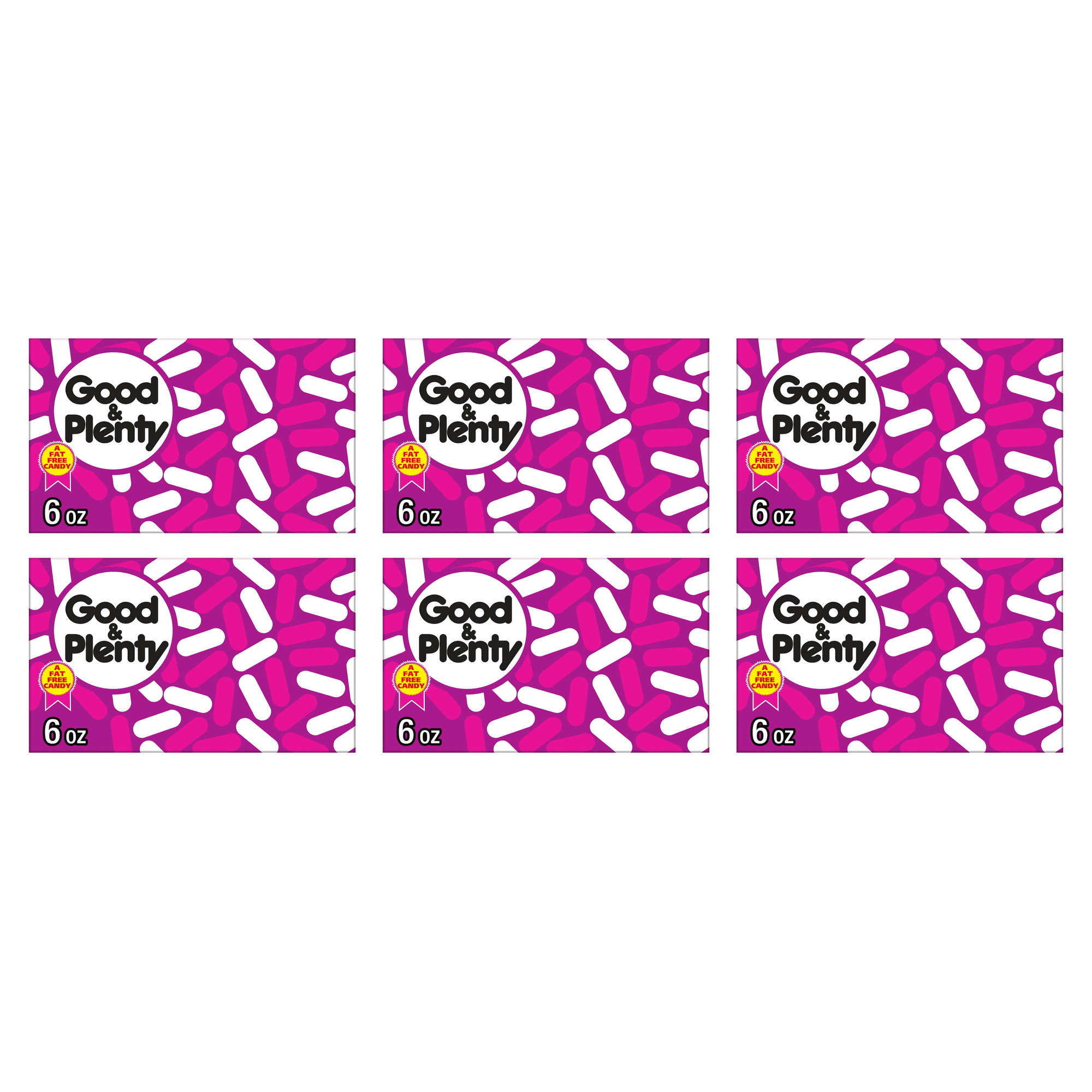 Good & Plenty Licorice Fat Free Candy, Box 6 oz (Pack of 6)