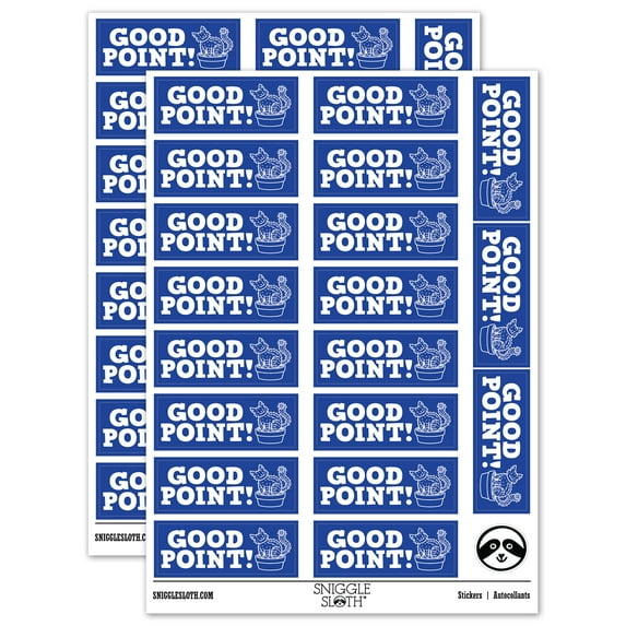 Good Point Cactus Teacher Student School Sticker Set - Dark Blue - Gloss Finish - 2.00" Large