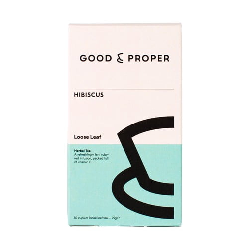 Good & Proper Tea - Loose Leaf Hibiscus Tea 75g, British Import (Pack of 2)