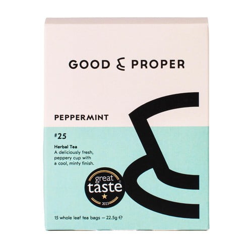 Good & Proper Tea Peppermint Teabags 's, British Import (Pack of 3)