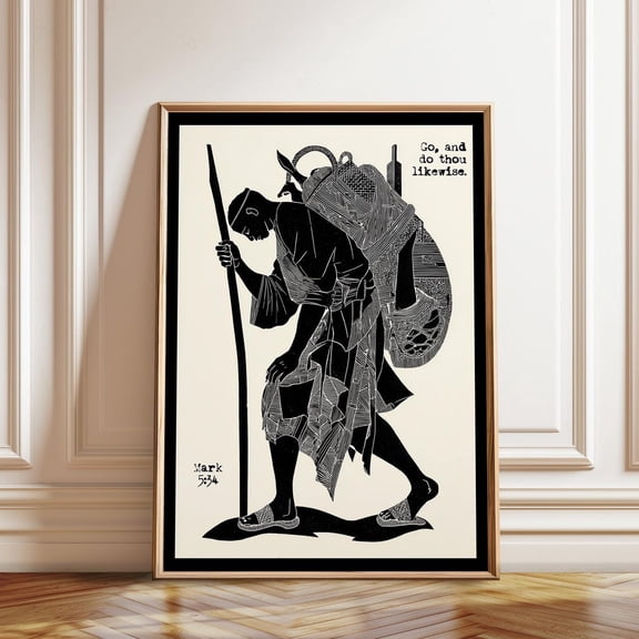 Good Samaritan Go and Do Likewise Scripture Artwork, Stretched Canvas