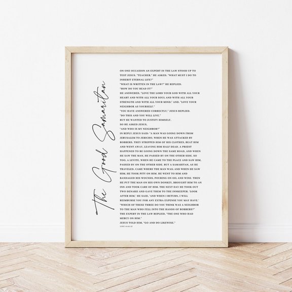 Good Samaritan Parable Sunday School Bible Story Children Christian Unframed Paper Print