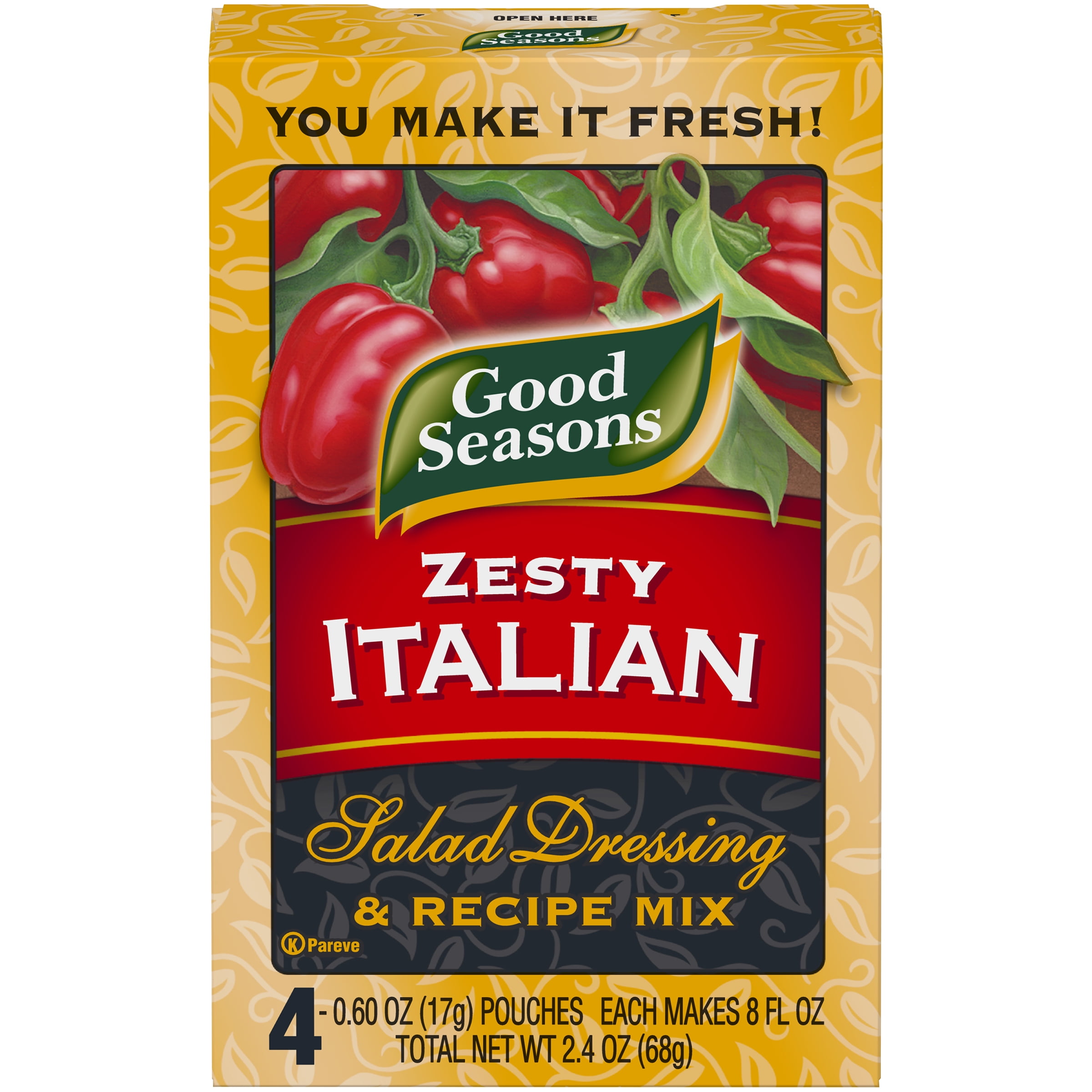 Good Seasons Zesty Italian Dressing Recipe Seasoning Mix 4 ct Packets
