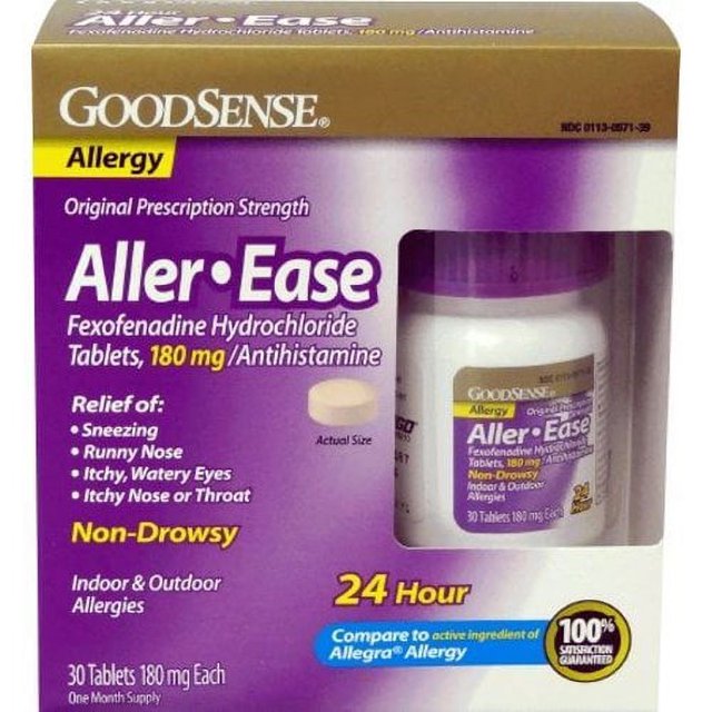 Good Sense AllerEase Fexofenadine Hydrochloride Tablets, 180 mg 30 ea