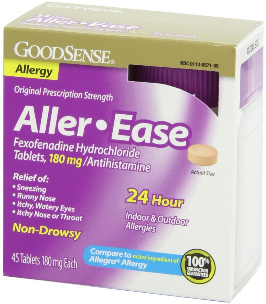 Good Sense Aller-Ease Fexofenadine Hydrochloride Tablets, 180 mg 45 ea