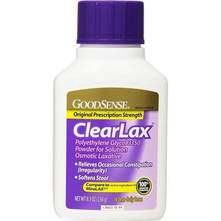 Good Sense Clearlax Polyethylene Glycol Osmotic Laxative Powder for Solution 8.30 oz